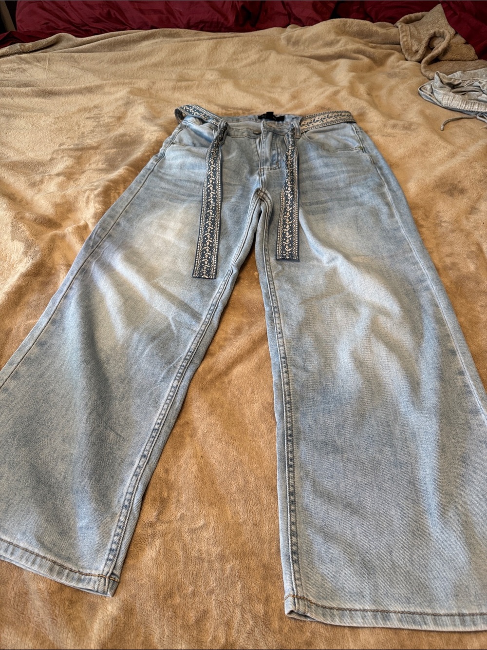 Light Blue Men's Wide-Leg Jeans